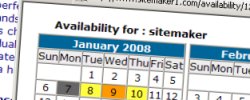 Availability calendar